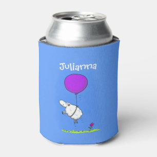 Cute sheep with balloon cartoon pattern can cooler