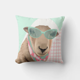 Cute Sheep With Glasses  Cushion