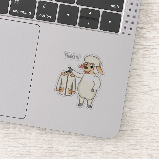 Cute sheep with jacket cartoon  (Detail)