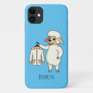 Cute sheep with jacket cartoon Case-Mate iPhone case