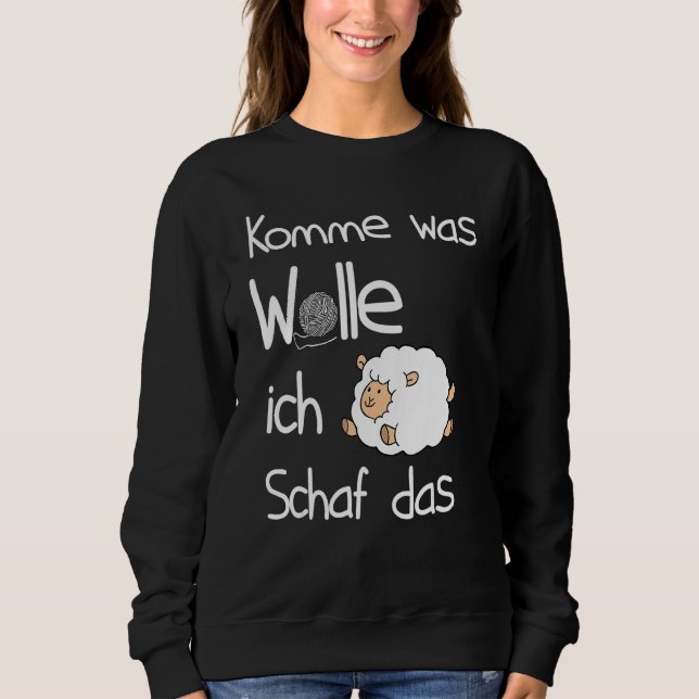 Cute Sheep Women's Sweet Idea Wool Sheep Sweatshirt (Front)