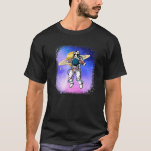 Cute Sheepadoodle Dog & Astronaut Helmet Galaxy Ou T-Shirt