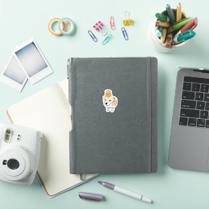 Cute Shiba Dog with Tangerines Mandarins on Head I