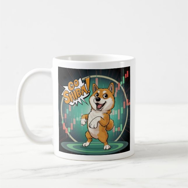 Cute Shiba Inu Dog Coffee Mug (Left)