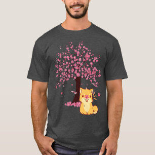Cute Shiba Inu Dog Japanese Cherry Blossom Sakura  T-Shirt