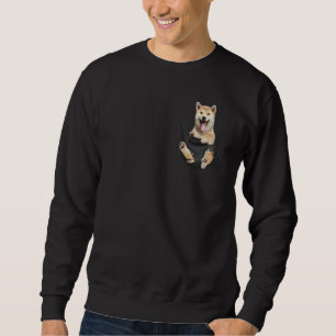 Cute Shiba Inu Dog Lovers Gifts Shiba Inu In Pocke Sweatshirt