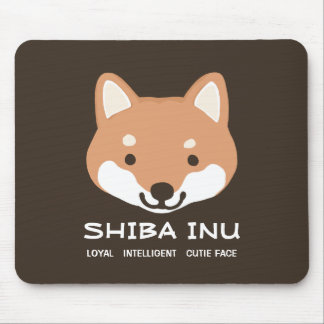 Cute Shiba Inu Dog | Loyal Intelligent Cutie Face Mouse Pad