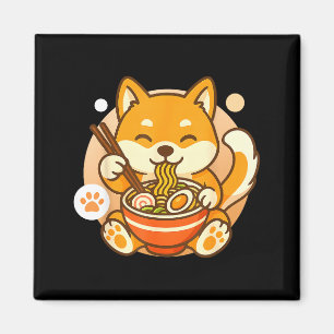 Cute Shiba Inu Dog Ramen Noodles Bowl Anime Kawaii Magnet
