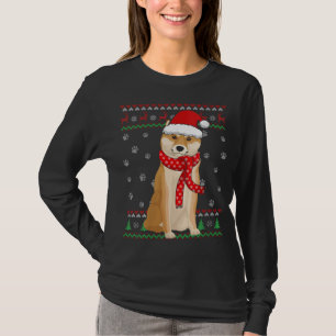 Cute Shiba Inu Dog Ugly Christmas Sweater Santa Ha