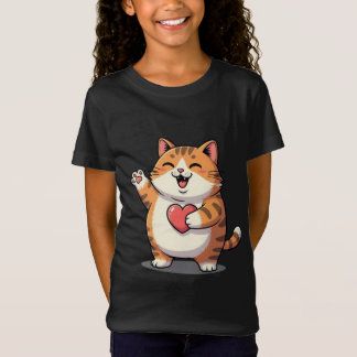 Cute Shiba Inu Dog with Heart Girls’ T-Shirt – Ado