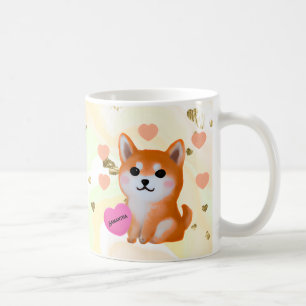 Cute Shiba Inu Hearts For Dog Lover Coffee Mug