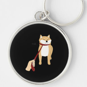 Cute shiba inu Nope dog funny design Key Ring