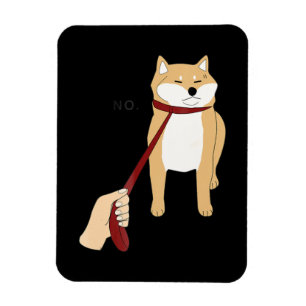 Cute shiba inu Nope dog funny design Magnet