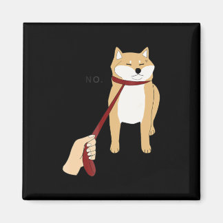 Cute shiba inu | Nope dog funny design Magnet