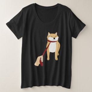 Cute shiba inu   Nope dog funny design Plus Size T-Shirt