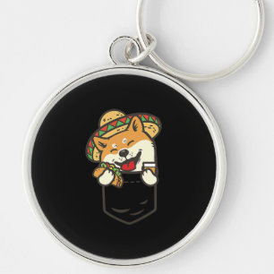 Cute shiba inu Pocket mexico dog present Key Ring