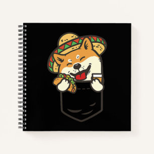 Cute shiba inu Pocket mexico dog present Notebook