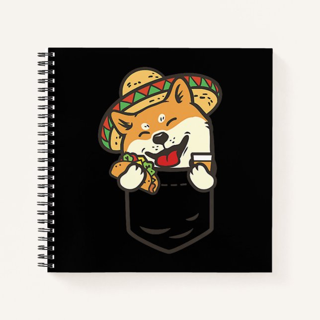 Cute shiba inu | Pocket mexico dog present Notebook (Front)