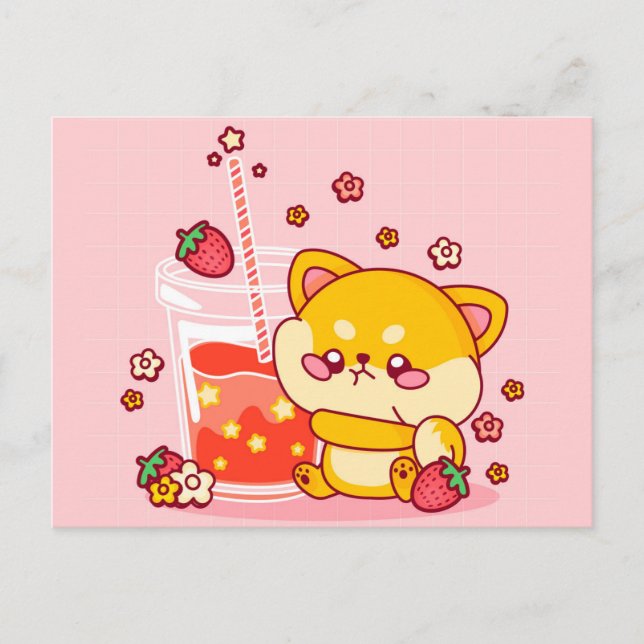 Cute Shiba Inu Pup Postcard (Front)