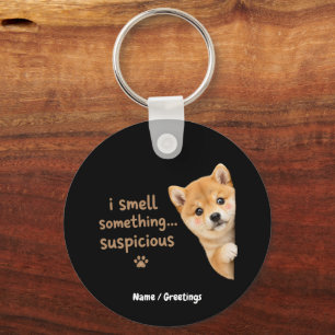 Cute Shiba Inu Puppy Funny Smell Quote Kawaii Dog Key Ring