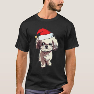 Cute Shih Poo Dog Lovers Gifts Shih Poo Puppy Chri T-Shirt