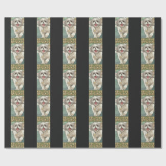 Cute Shih Tzu Anime Style Art Wrapping Paper