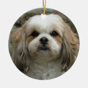 Cute Shih Tzu Christmas Ornament