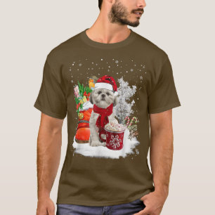 Cute Shih Tzu Dog Christmas T-Shirt
