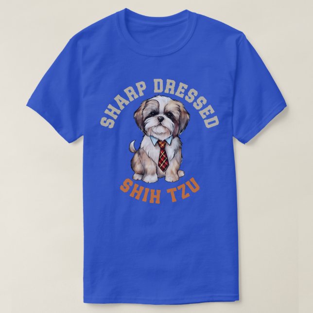 Cute Shih Tzu Dog T-Shirt (Design Front)