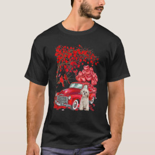 Cute Shih Tzu Truck Valentine Love Tree Dogs Hear T-Shirt