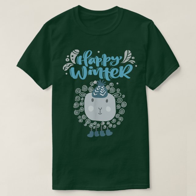 Cute Ship happy Winter, Be Joyful cute Ship Xmas H T-Shirt (Design Front)