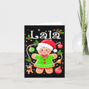 Cute Shirt Lala Gingerbread Family Matching Christ Card