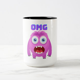 Cute Shocked Monster Mug – Funny OMG Cartoon Desig