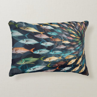 Cute shole of colorful fish decorative cushion