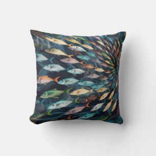 Cute shole of colourful fish cushion