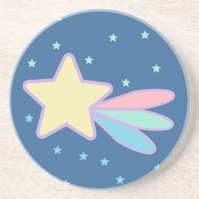 Cute Shooting Star Comet Coaster (Front)