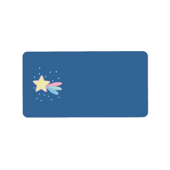 Cute Shooting Star Comet Label (Front)