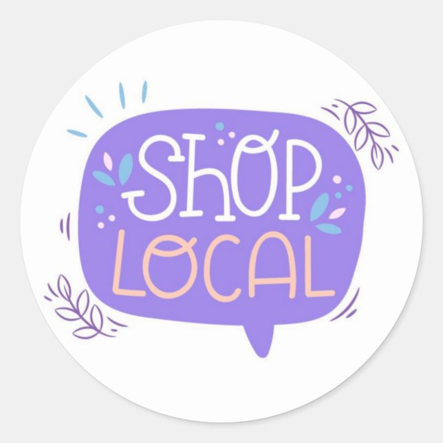 Cute Shop Local Sticker (Front)