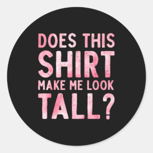 Cute Short People Art For Men Women Short Girl Sho Classic Round Sticker