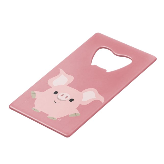 Cute Shorty Cartoon Pig Bottle Opener (Front Angled)