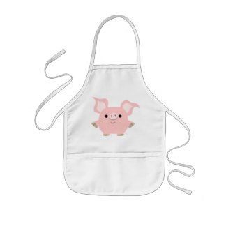 Cute Shorty Cartoon Pig Children Apron