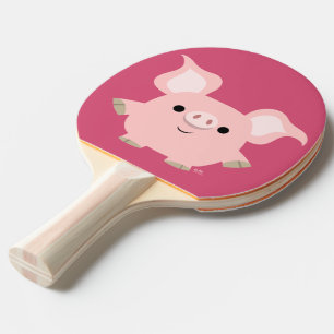 Cute Shorty Cartoon Pig Ping Pong Paddle