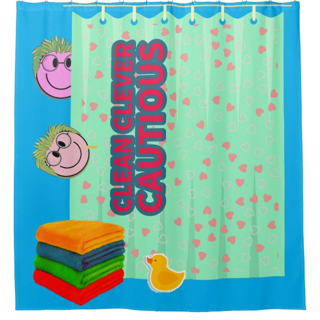 CUTE SHOWER CURTAIN! CURTAIN (Front)