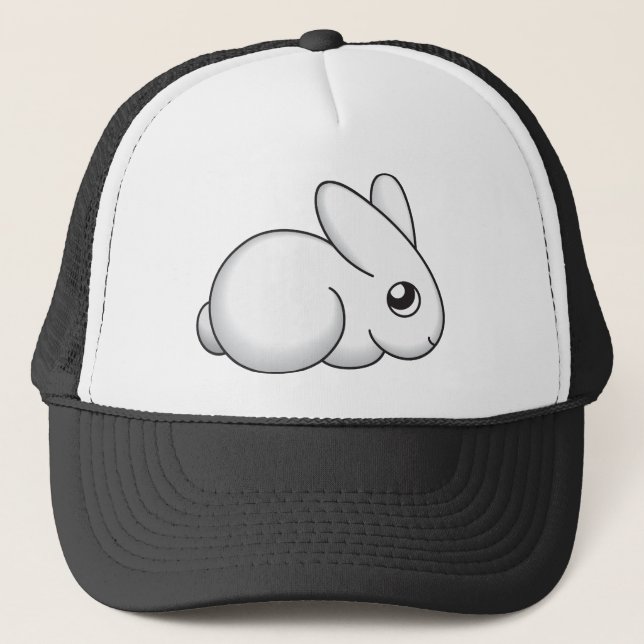 Cute Shy Bunny Trucker Hat (Front)