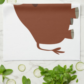Cute Shy Cartoon Bull Kitchen Towel