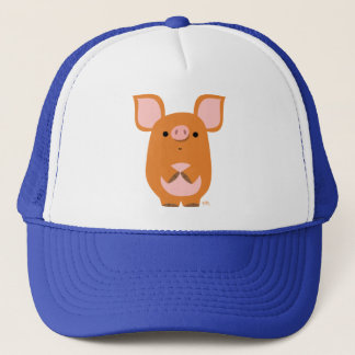 Cute Shy Cartoon Pig Hat