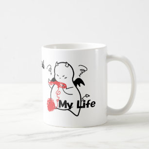 Cute Shy Devil in Maze & Coffee Mug