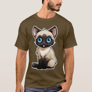 Cute Siamese Cat Lover Funny Siamese Cat 2 T-Shirt