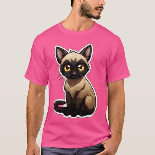 Cute Siamese Cat Lover Funny Siamese Cat 4 T-Shirt