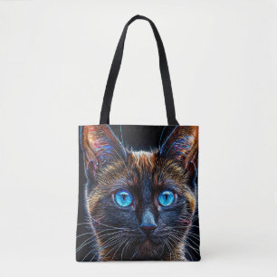 Cute Siamese cat Tote Bag